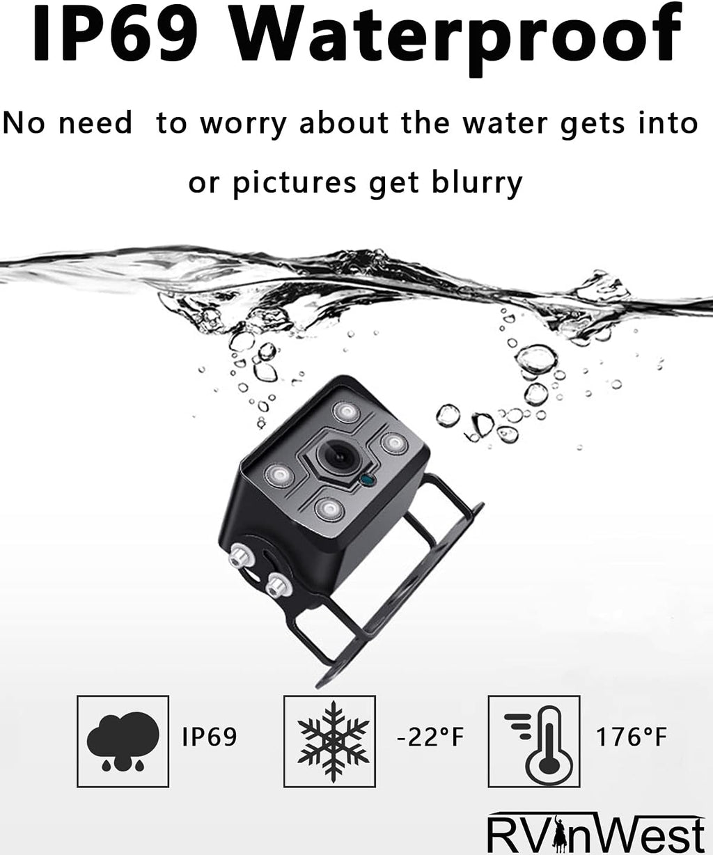 Wireless Backup Camera with 7 DVR HD Monitor D717992