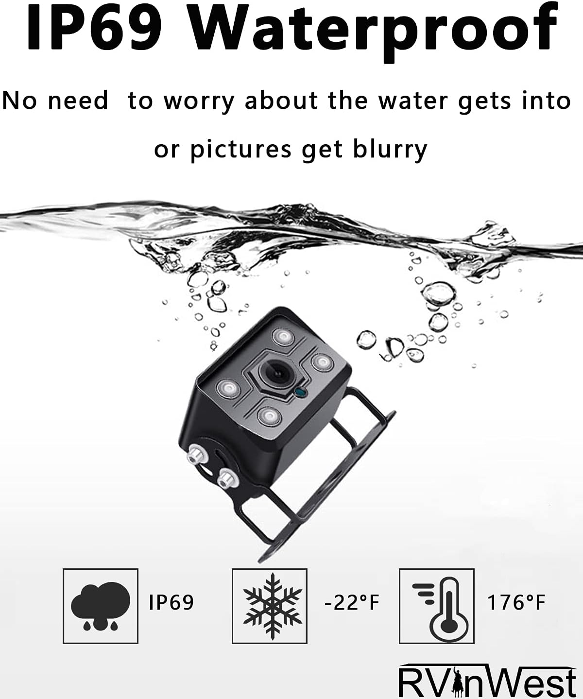 Wireless Backup Camera with 7 DVR HD Monitor D717992