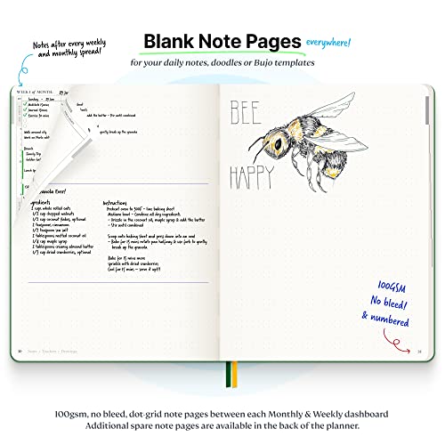 B5 Undated Daily Planner Notebook (Tan Softcover) C391031