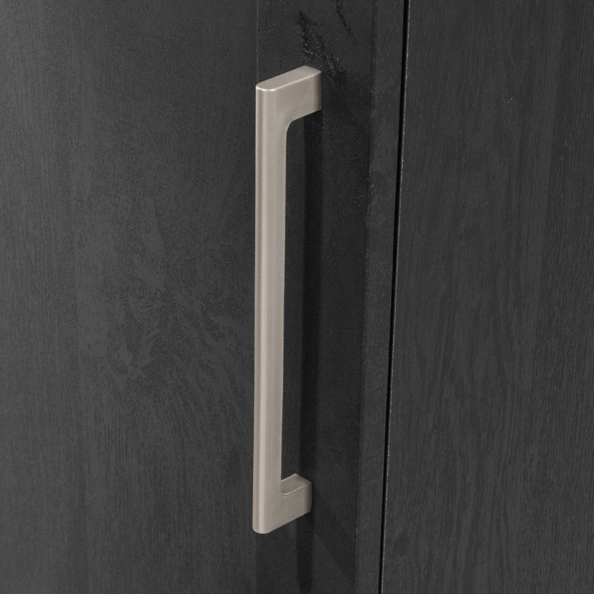 Engineered Wood Single Door Pantry in Raven Oak Finish F855338