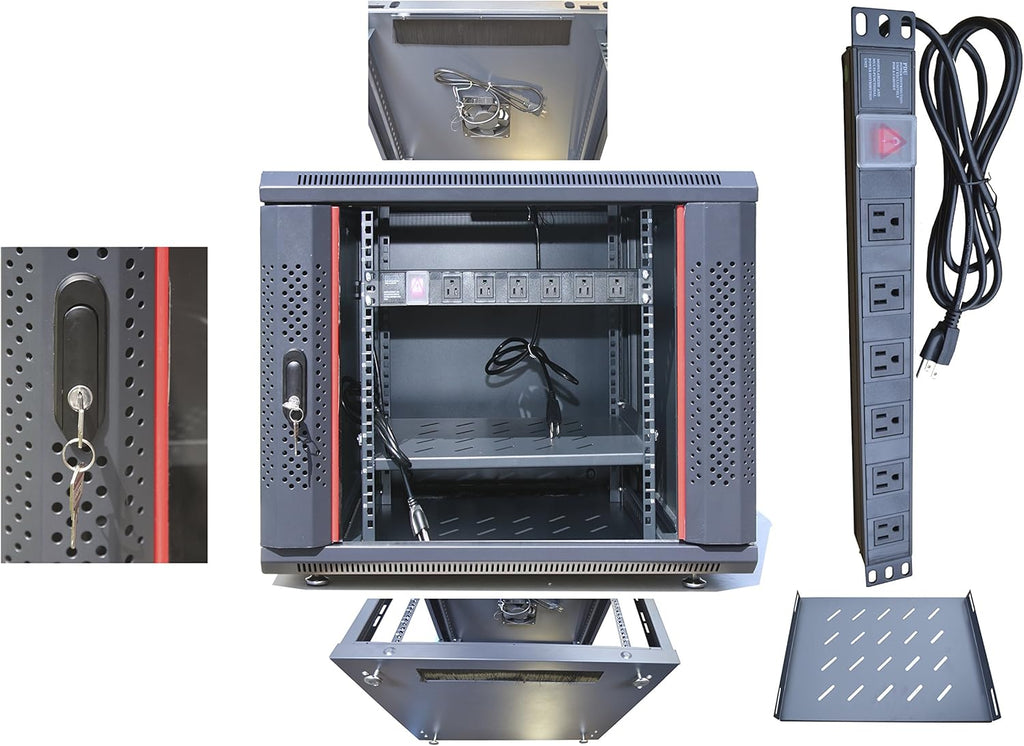 15U Server Rack Cabinet with Wheels A1020
