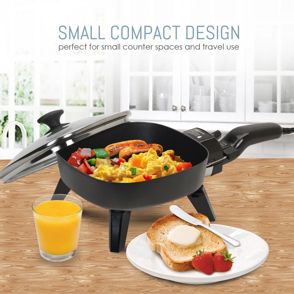 7" Electric Skillet with Glass Lid C822879