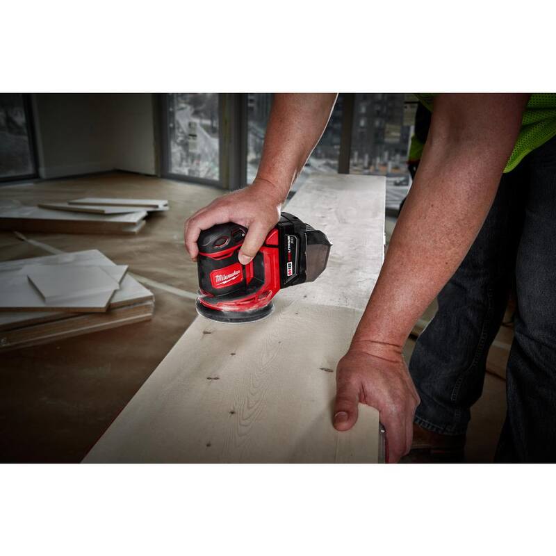 18V Cordless Random Orbit Sander with Battery and Charger O191