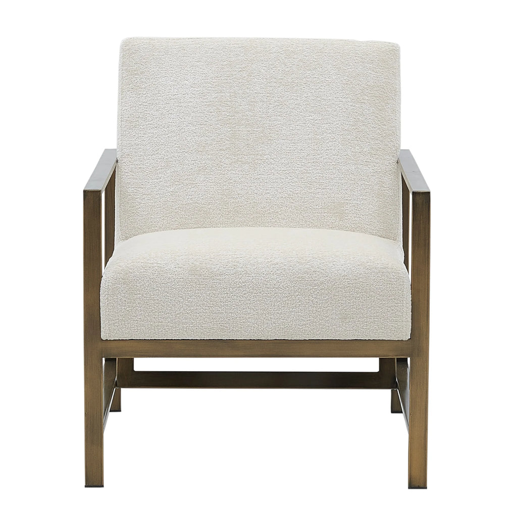 Cream Fabric Accent Arm Chair N132