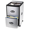 2-Drawer Mobile File Cabinet with Lock, Metal B6769