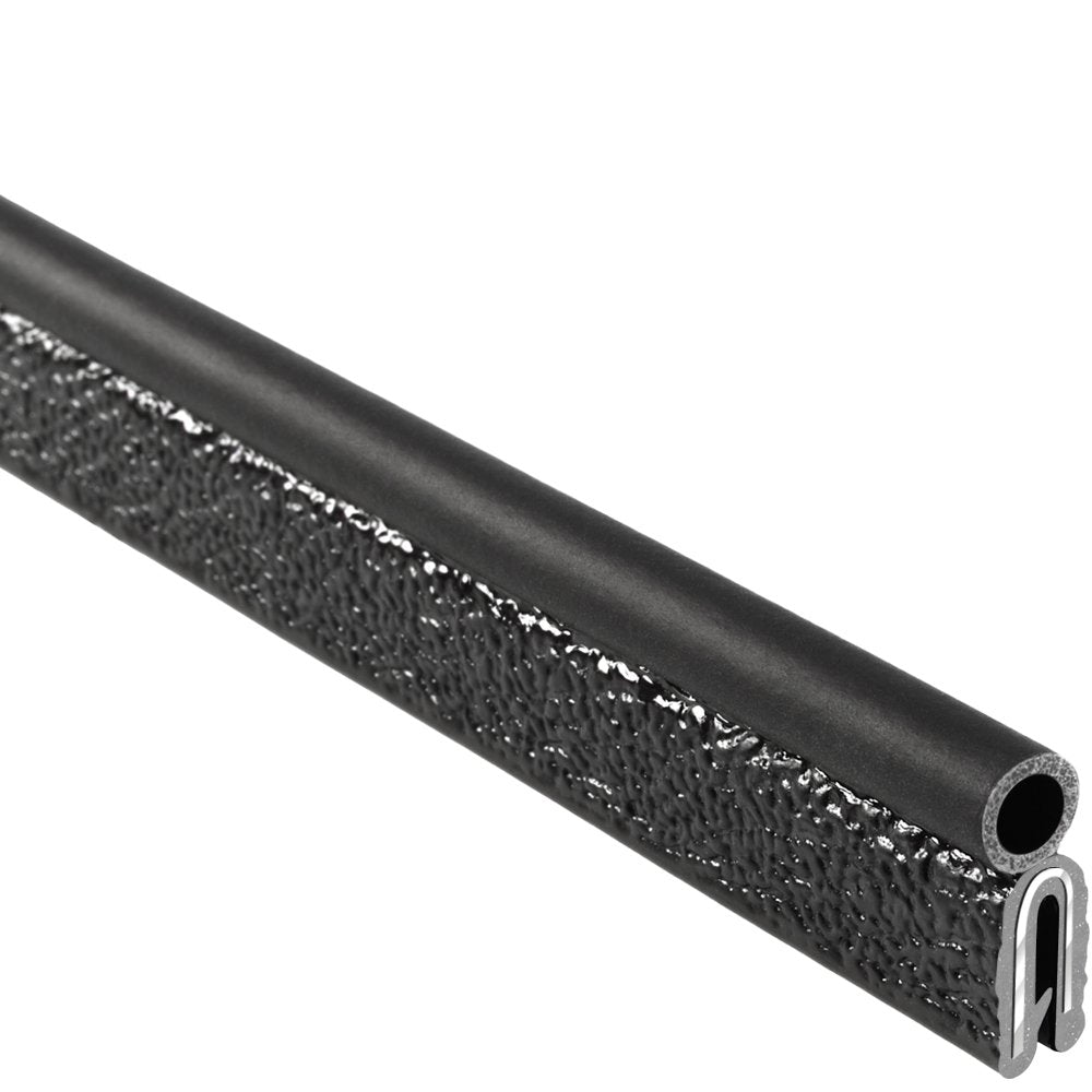 Trim Seal with Top Bulb, 25’ Length, PVC Plastic with EPDM Rubber Seal, Pack of 2 N8205