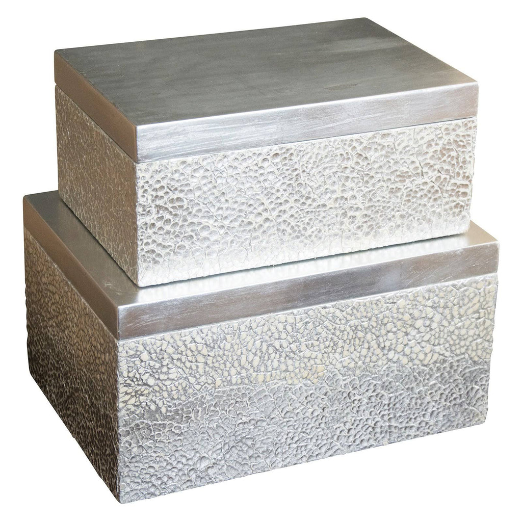 Silver Rectangular Boxes, Set of 2 K353426