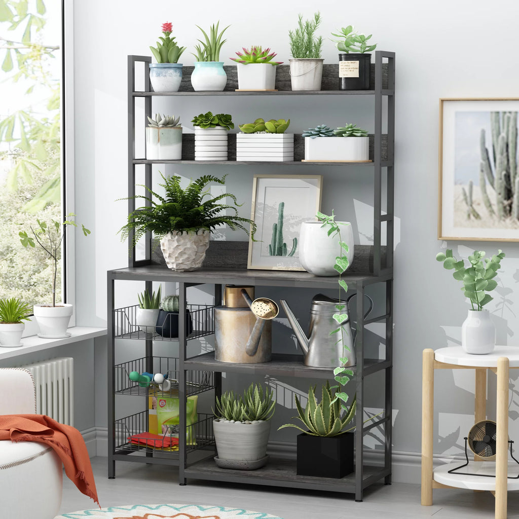 5-Tier Kitchen Bakers Rack with Baskets R838