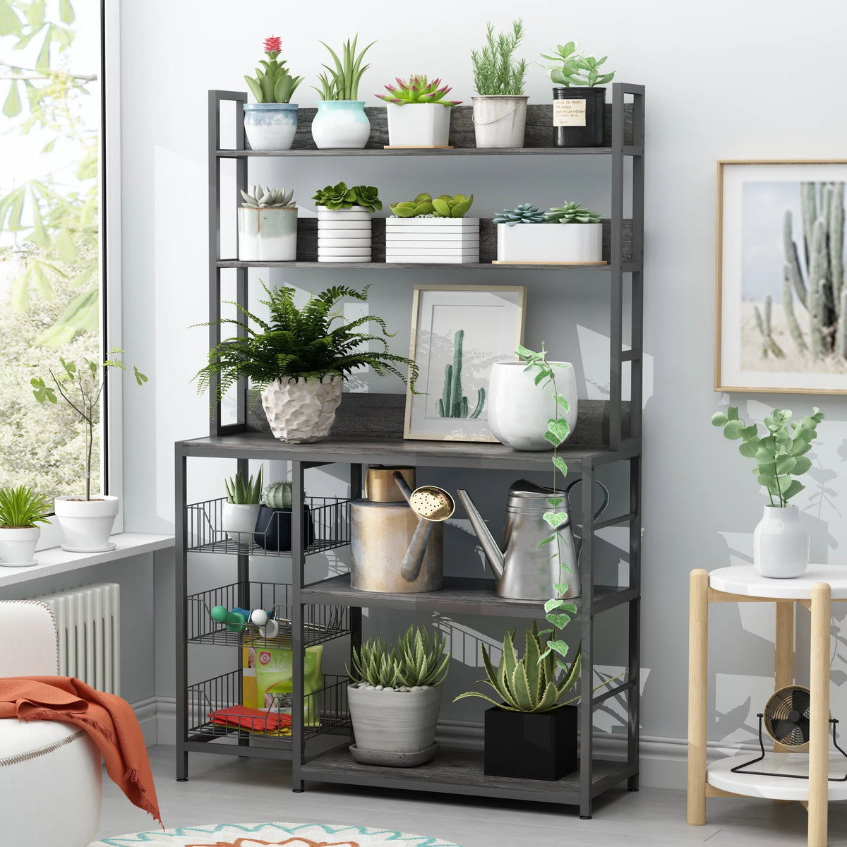 5-Tier Kitchen Bakers Rack with Baskets R838