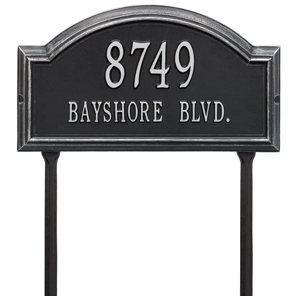 Black/Gold Arch Lawn Sign M74974
