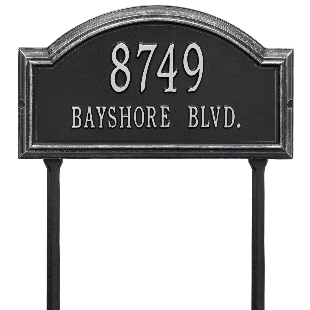 Black/Gold Arch Lawn Sign M74974