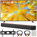 43 Inch 4K UHD Smart TV Bundle with Soundbar, TV Wall Mount Bracket and Surge Adapter T936774