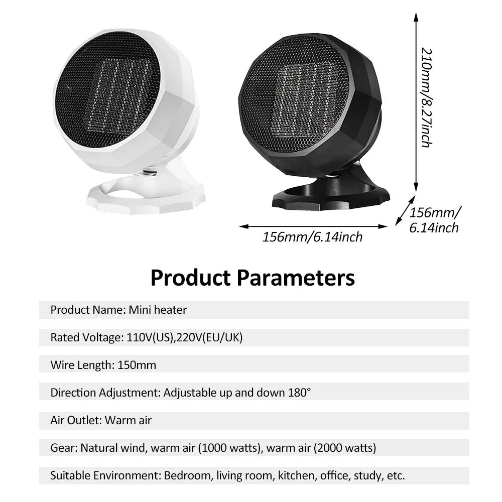 2000W Ceramic Heater V833