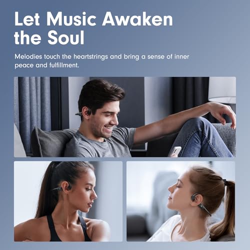 Bone Conduction Open Ear Bluetooth 5.4 Headphones with Mic W9883