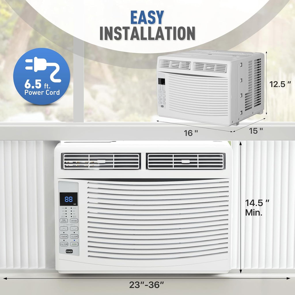 6000 BTU 115V Smart Window AC V422873