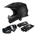 Black Youth Kids Full Face Motocross Helmet M33586