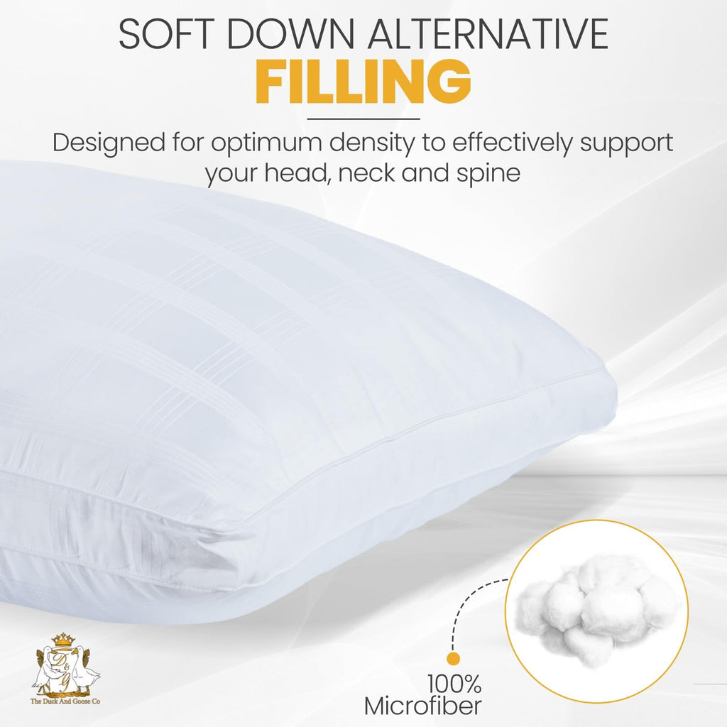 King Size Cotton Down Alternative Bed Pillows Set of 2 S661