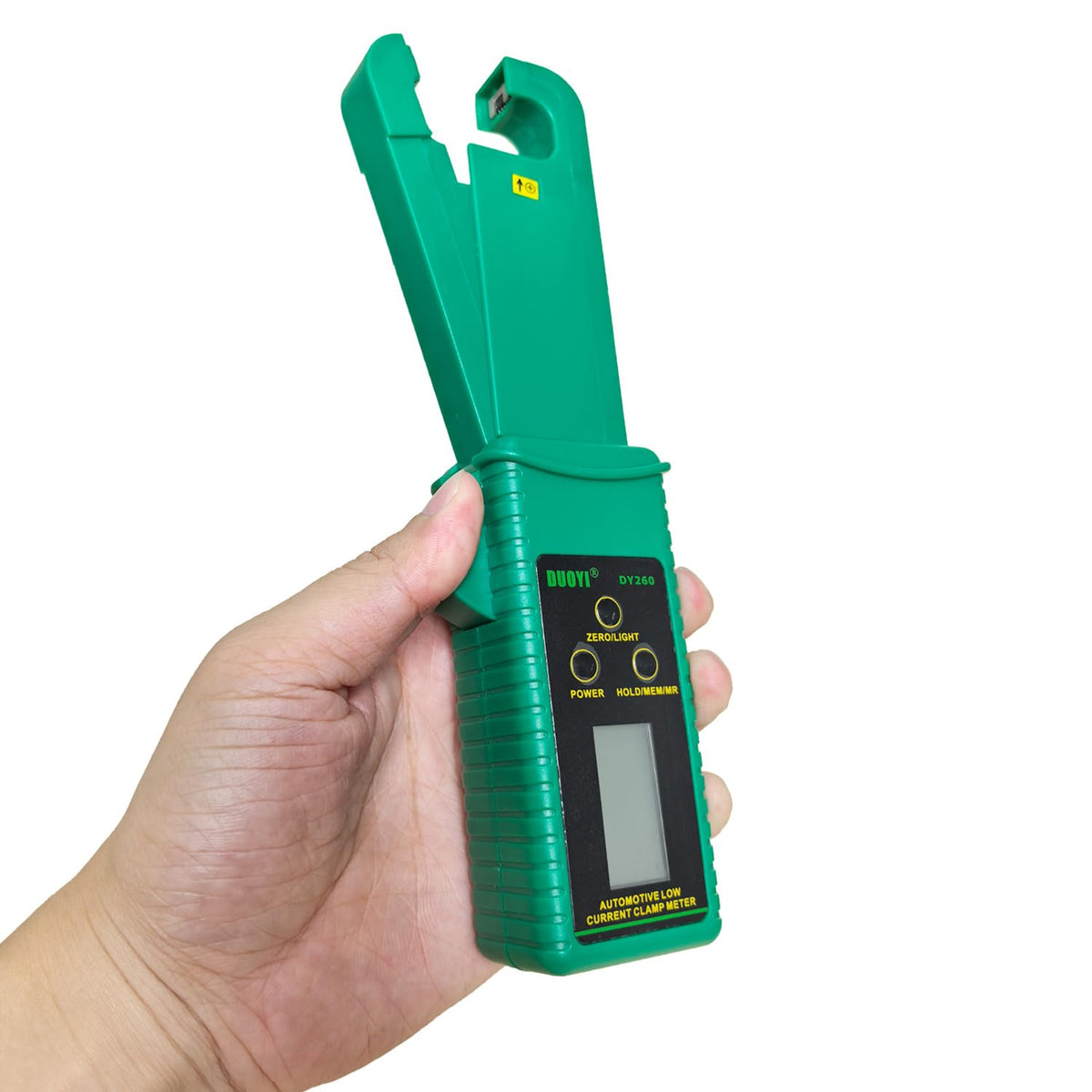 AC/DC Clamp-On Ammeter with 1mA Resolution, 60A Range, Data Hold & Backlight G599