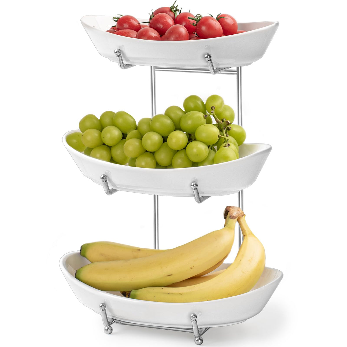 3 Tier Fruit Bowl Basket with Metal Stand O424