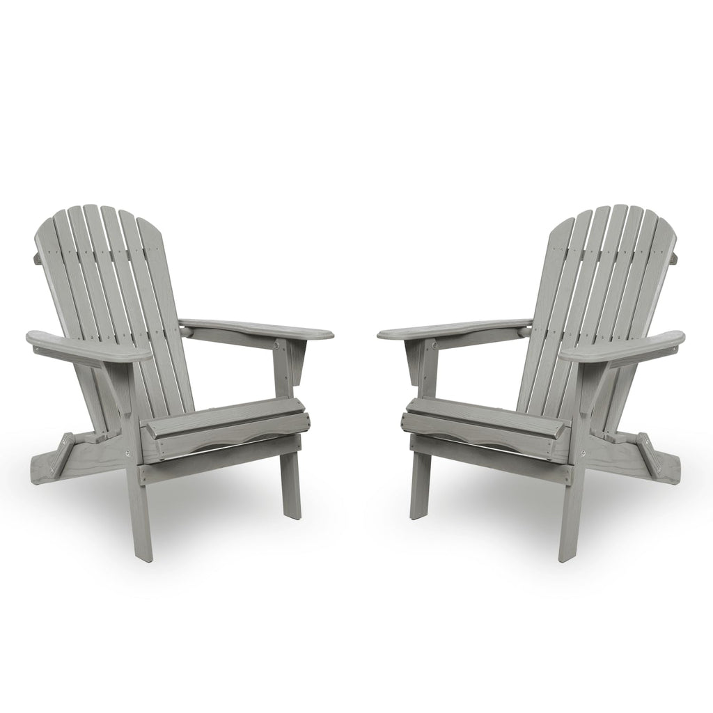 Wood Folding Adirondack Chair Set of 2 M52070