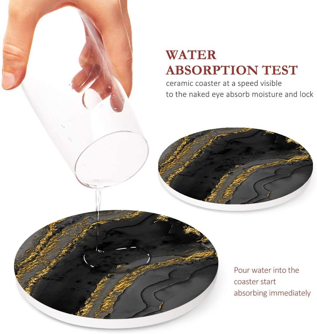 Set of 6 Ceramic Stone Coasters K5046