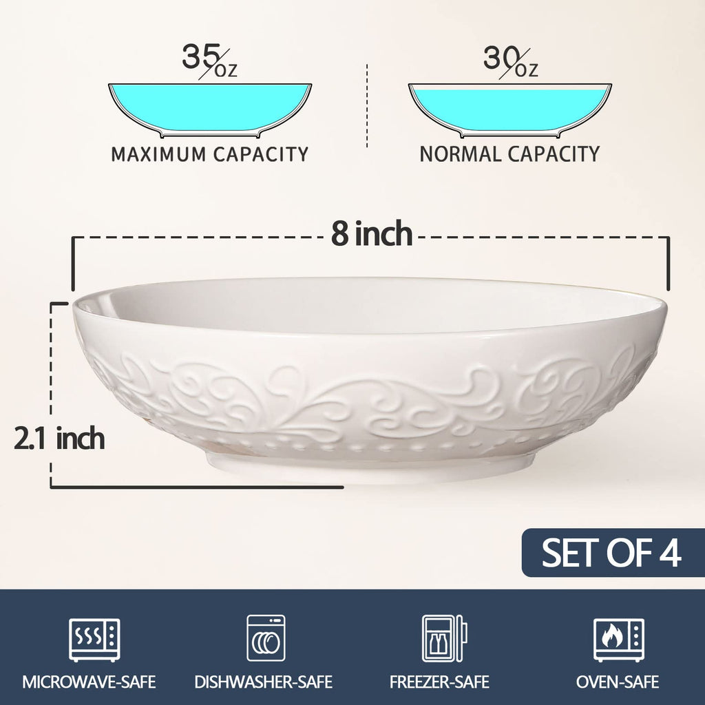 42oz Ceramic Ramen Bowl Set of 4 O148598