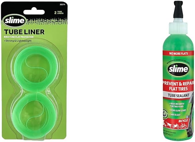 Bike Tube Protectors and Puncture Repair Sealant Bundle for 12-26 x 1.5′′-2.125′′ Tires and 8oz Sealant Bottle C36195