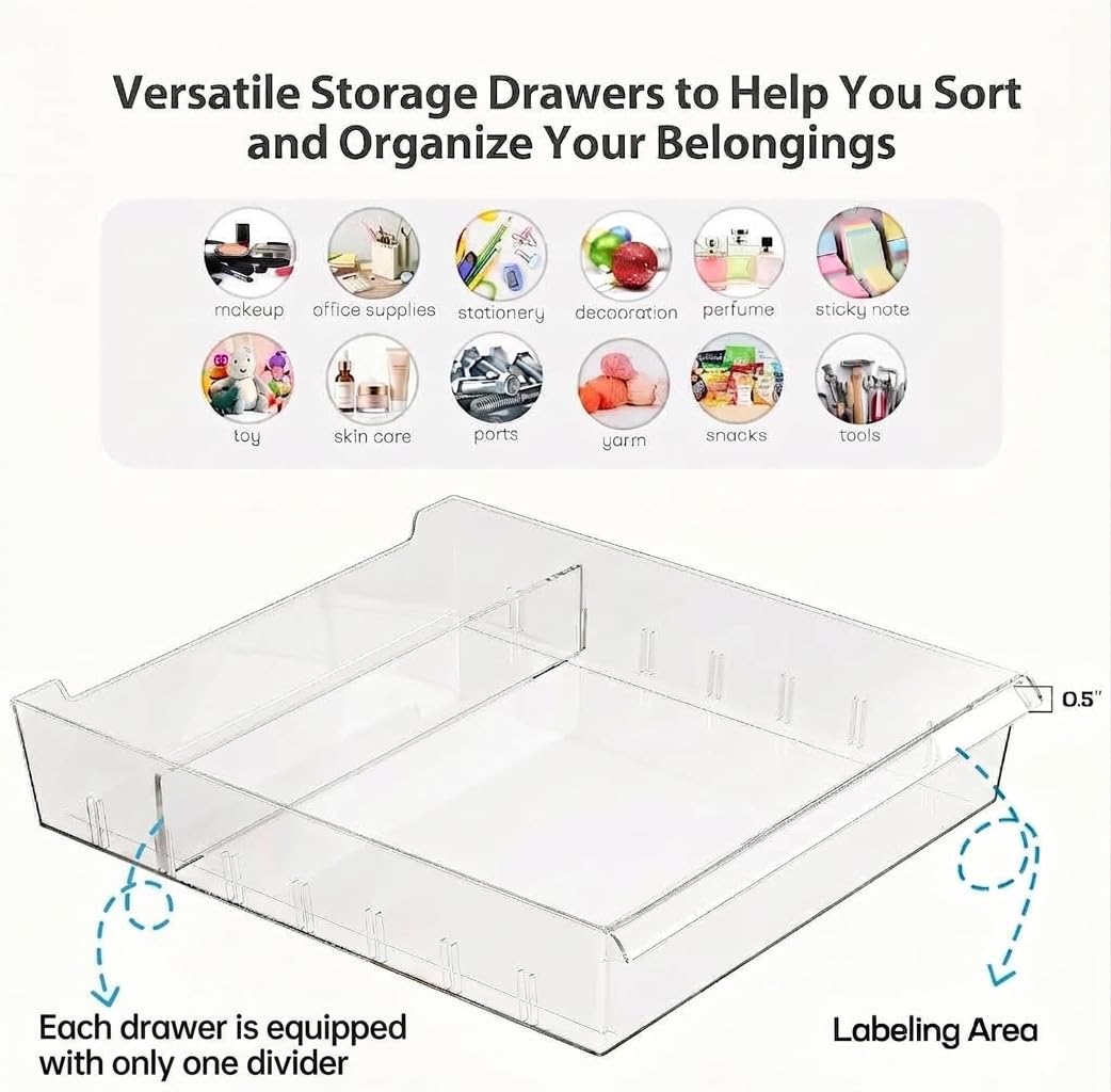 White 10 Drawer Rolling Storage Cart I3001