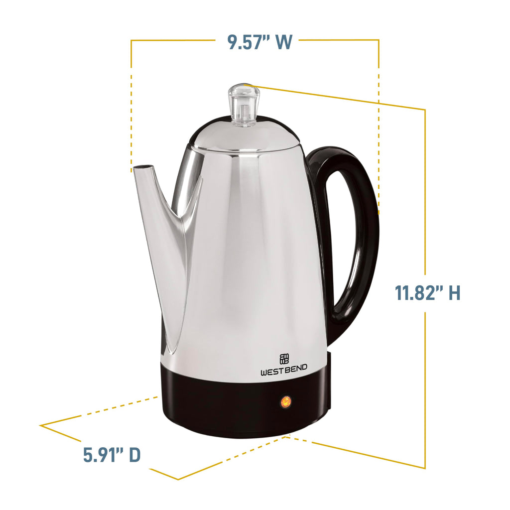 12-Cup Stainless Steel Electric Percolator Coffee Maker Z210