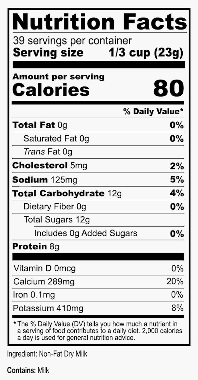Non Fat Instant Milk Powder 2 lb C3480