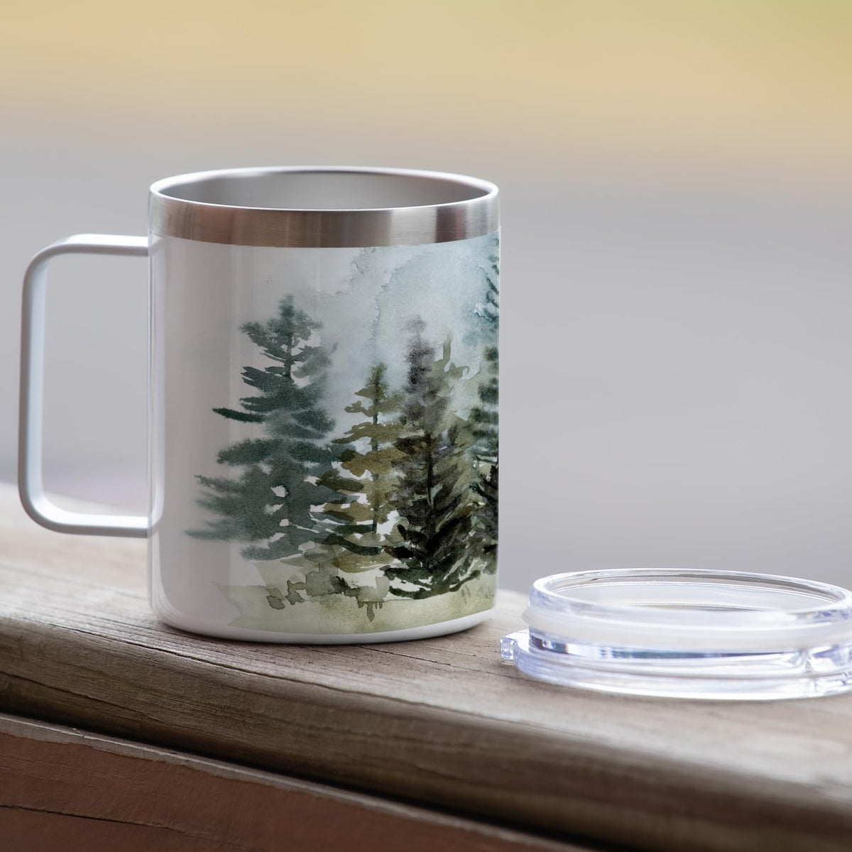 Stainless Steel Travel Mug with Lid 12 oz R42474