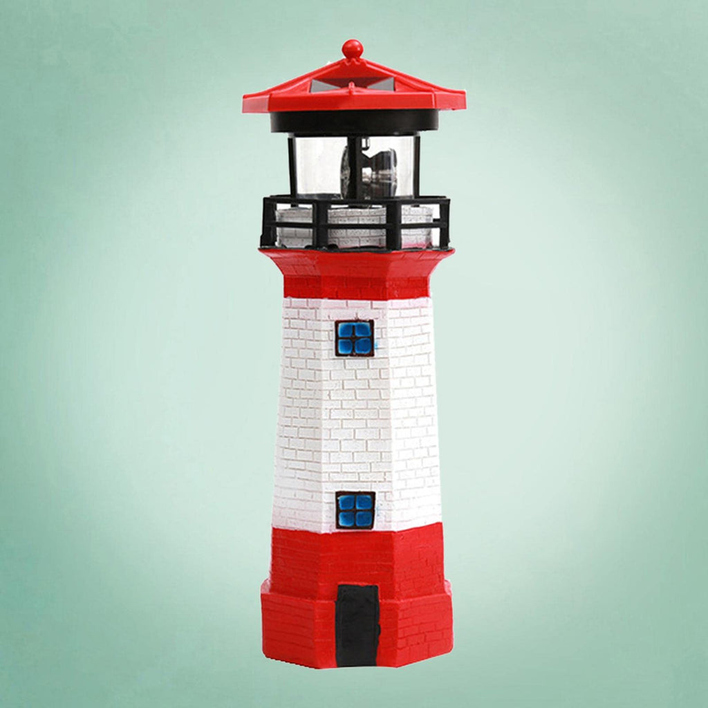 Solar Powered LED Rotating Lighthouse Light E906