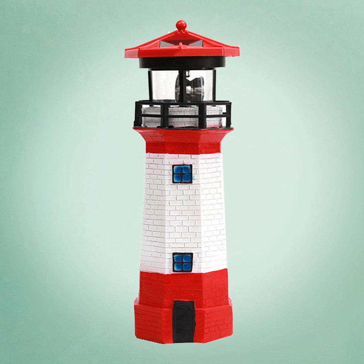 Solar Powered LED Rotating Lighthouse Light E906