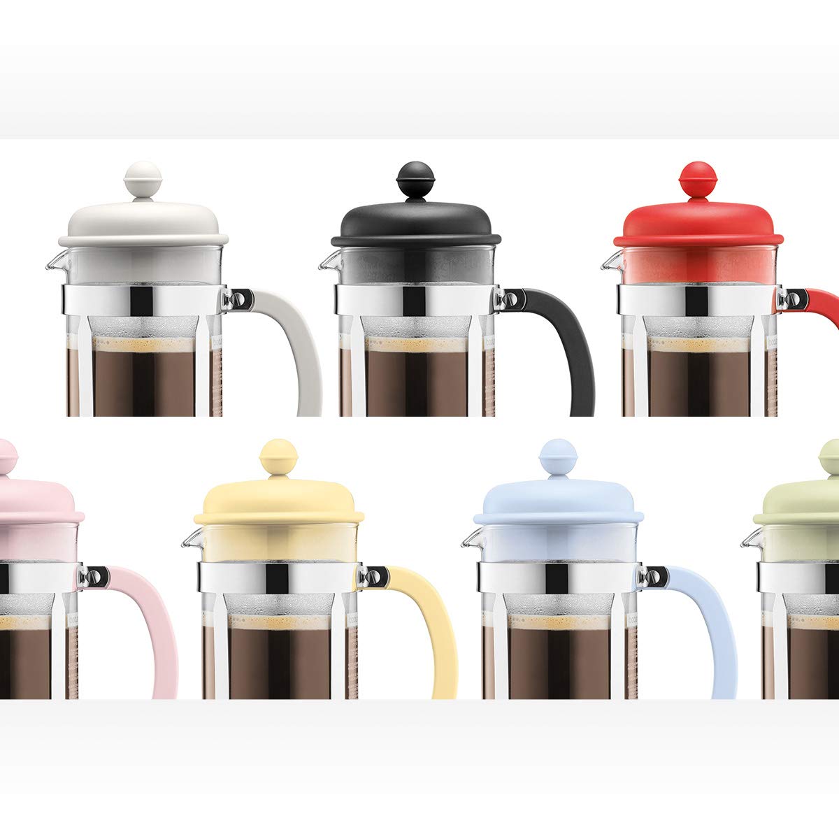 White 8 Cup Glass Coffee Maker K561