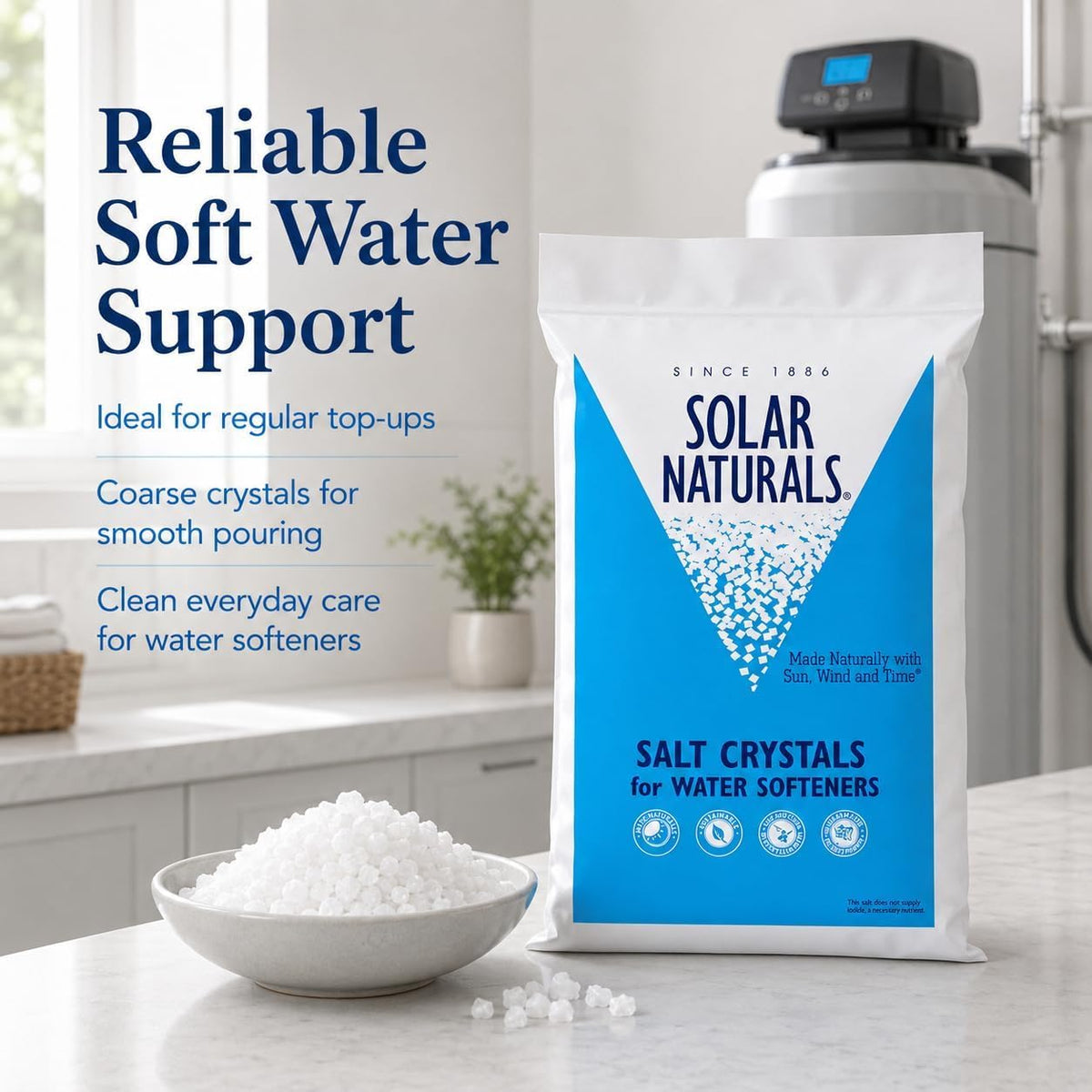 40 lb Natural Solar Salt Crystals L5451