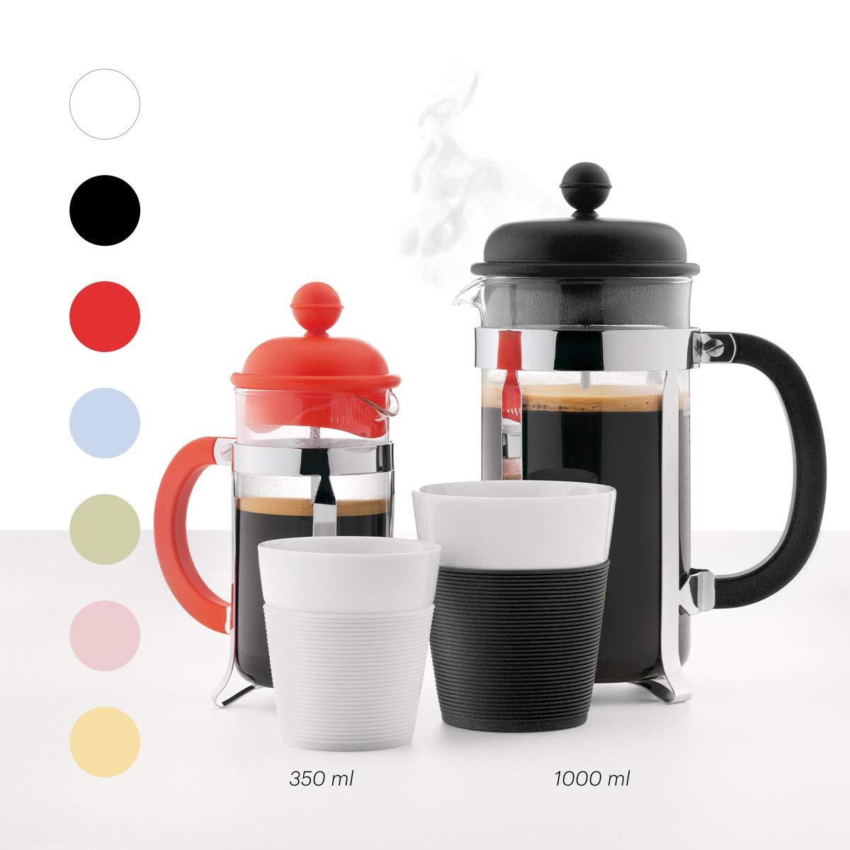 White 8 Cup Glass Coffee Maker K561