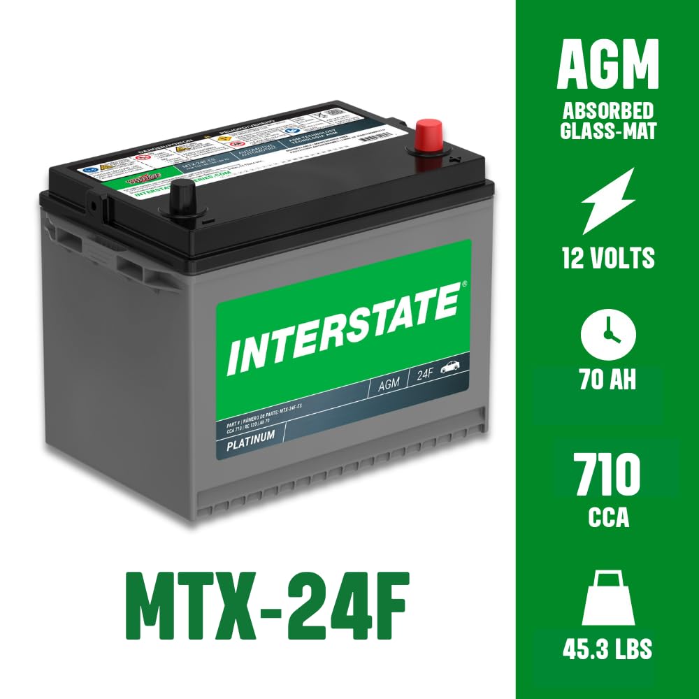 12V 70Ah 710CCA Group 24F AGM Car Battery U851560