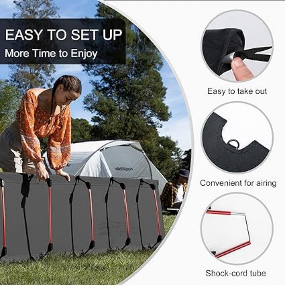 Ultralight Folding Camping Cot 330lbs B309