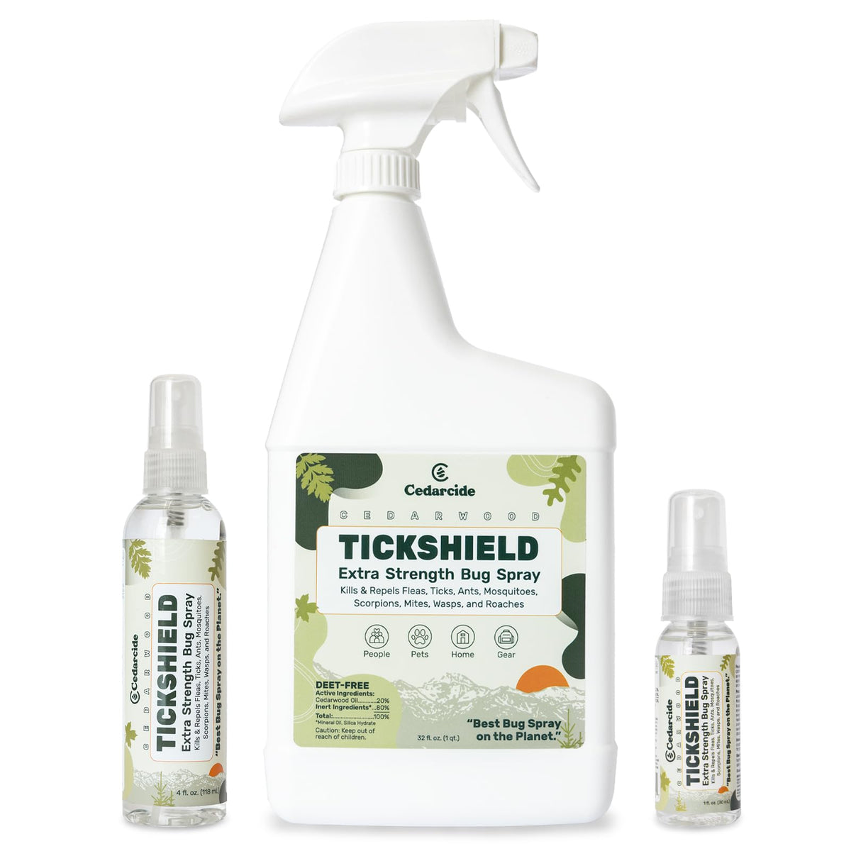 Cedar Oil Spray Kills & Repels Ticks, Fleas, Chiggers and Mosquitoes D796