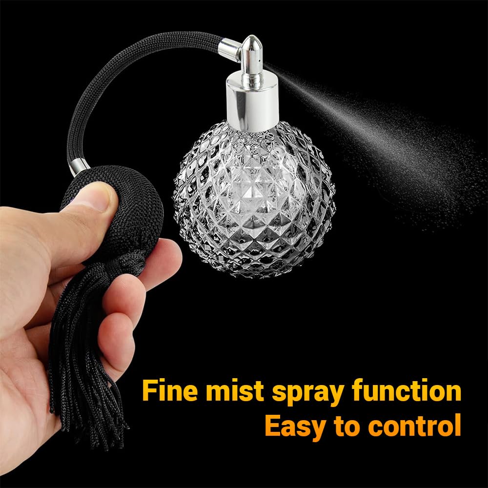 80ml Refillable Black Glass Perfume Atomizer Bottle B805