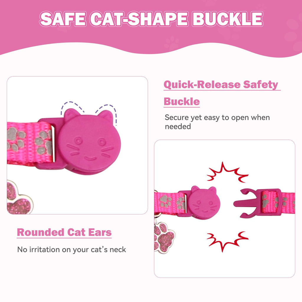 Breakaway Cat Collars with Bells 4PCS F42168