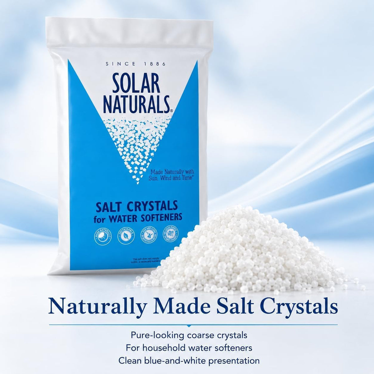 40 lb Natural Solar Salt Crystals L5451