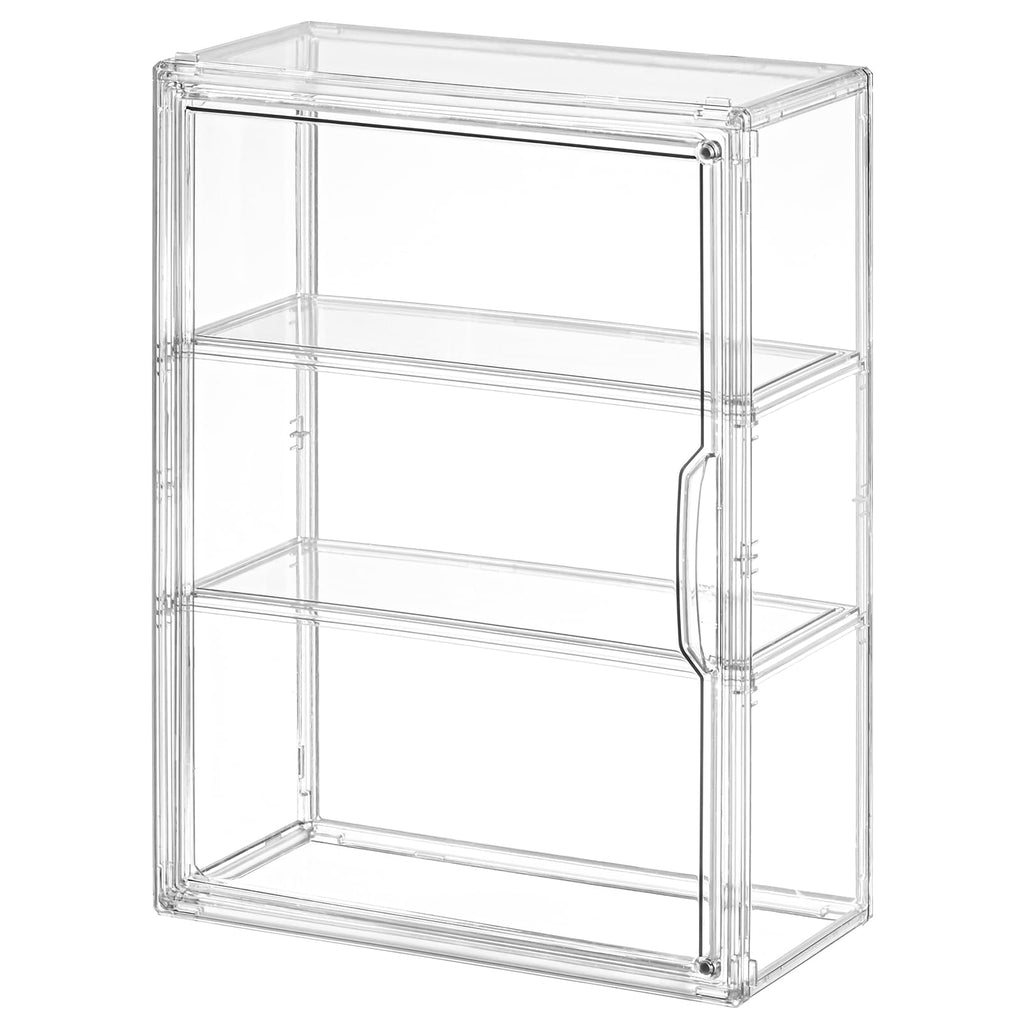 3 Tier Clear Acrylic Display Case with Magnetic Door X647