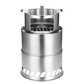 Windproof Stainless Steel Detachable Wood Stove N454
