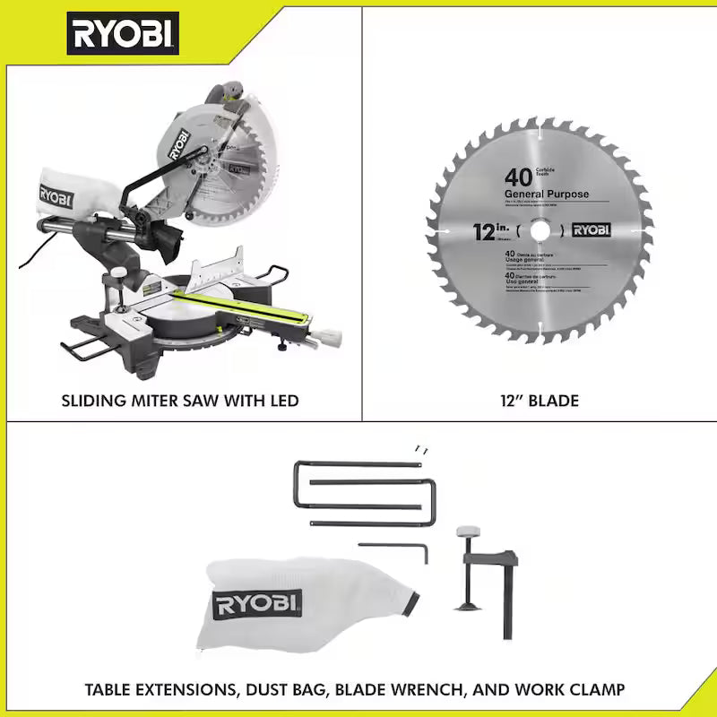 12 in. Corded Sliding Compound Miter Saw M234341