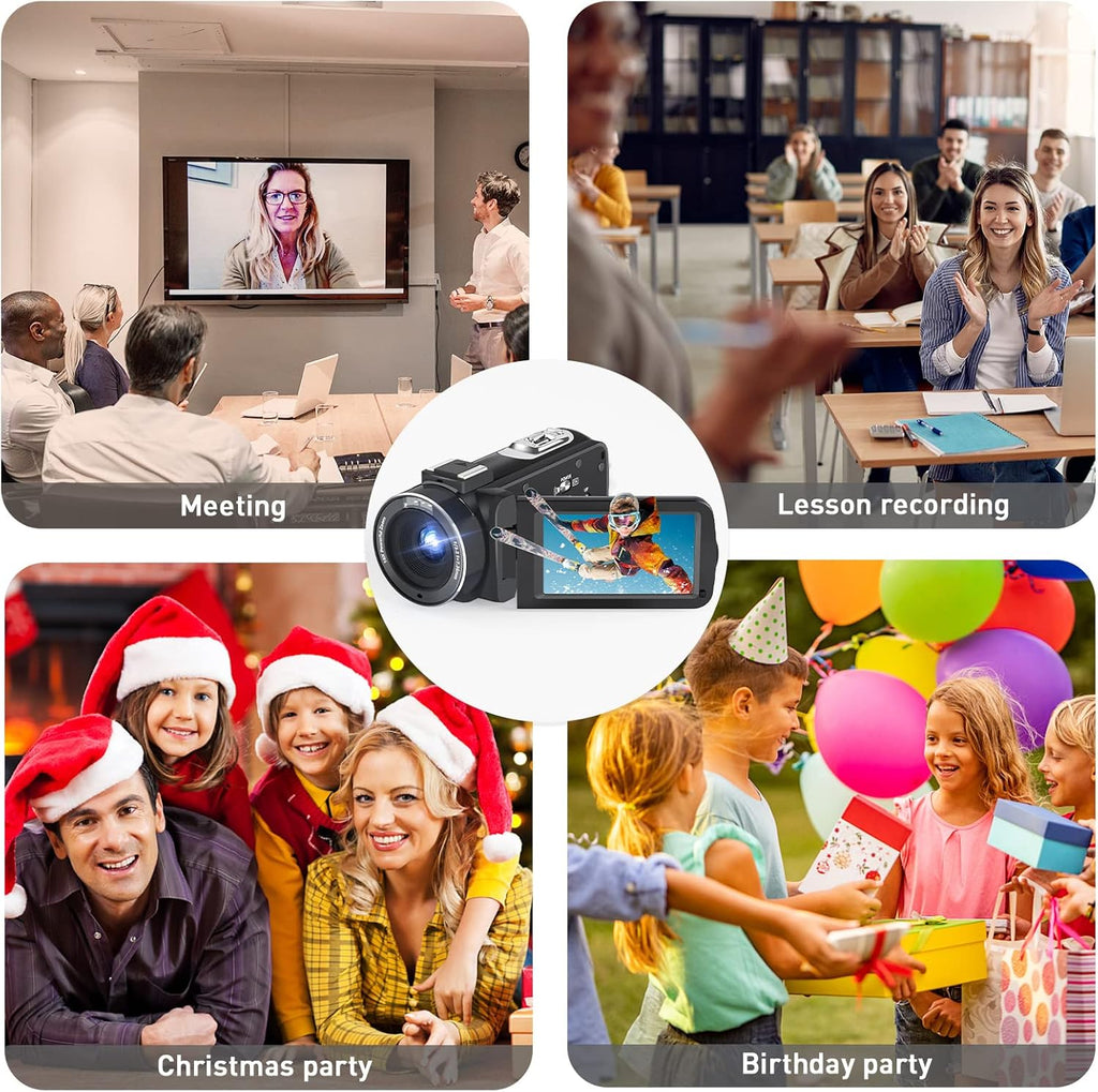 2.7K 30FPS 36MP 16X Vlogging Camera with Flip Screen and Two Batteries J7955