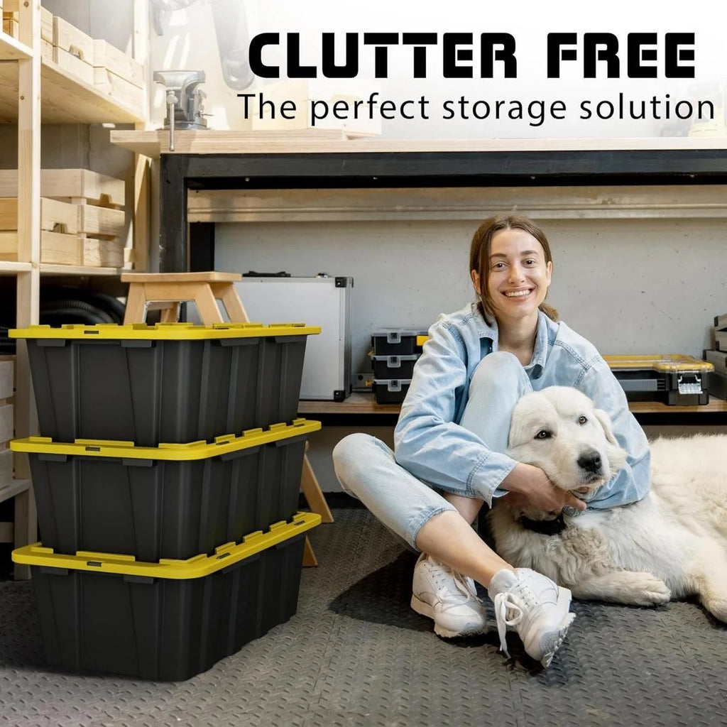 12 Gallon Clear Plastic Storage Bin with Latching Lids M28917