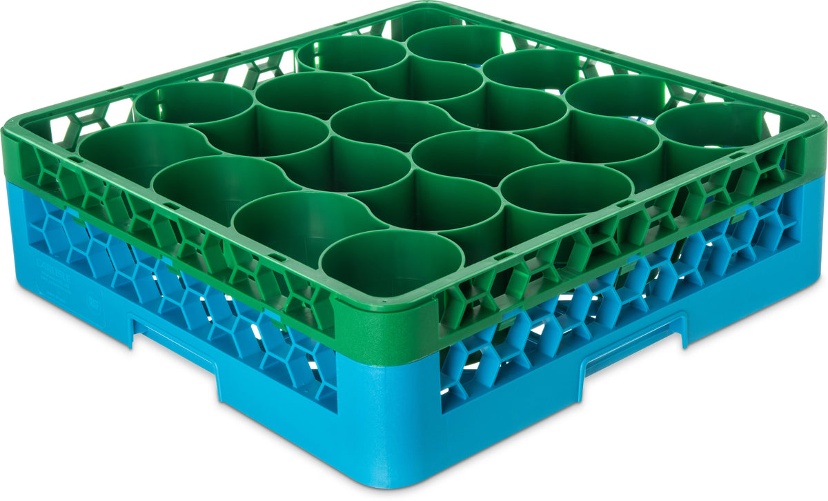 Green 20 Compartment Glass Rack B5568