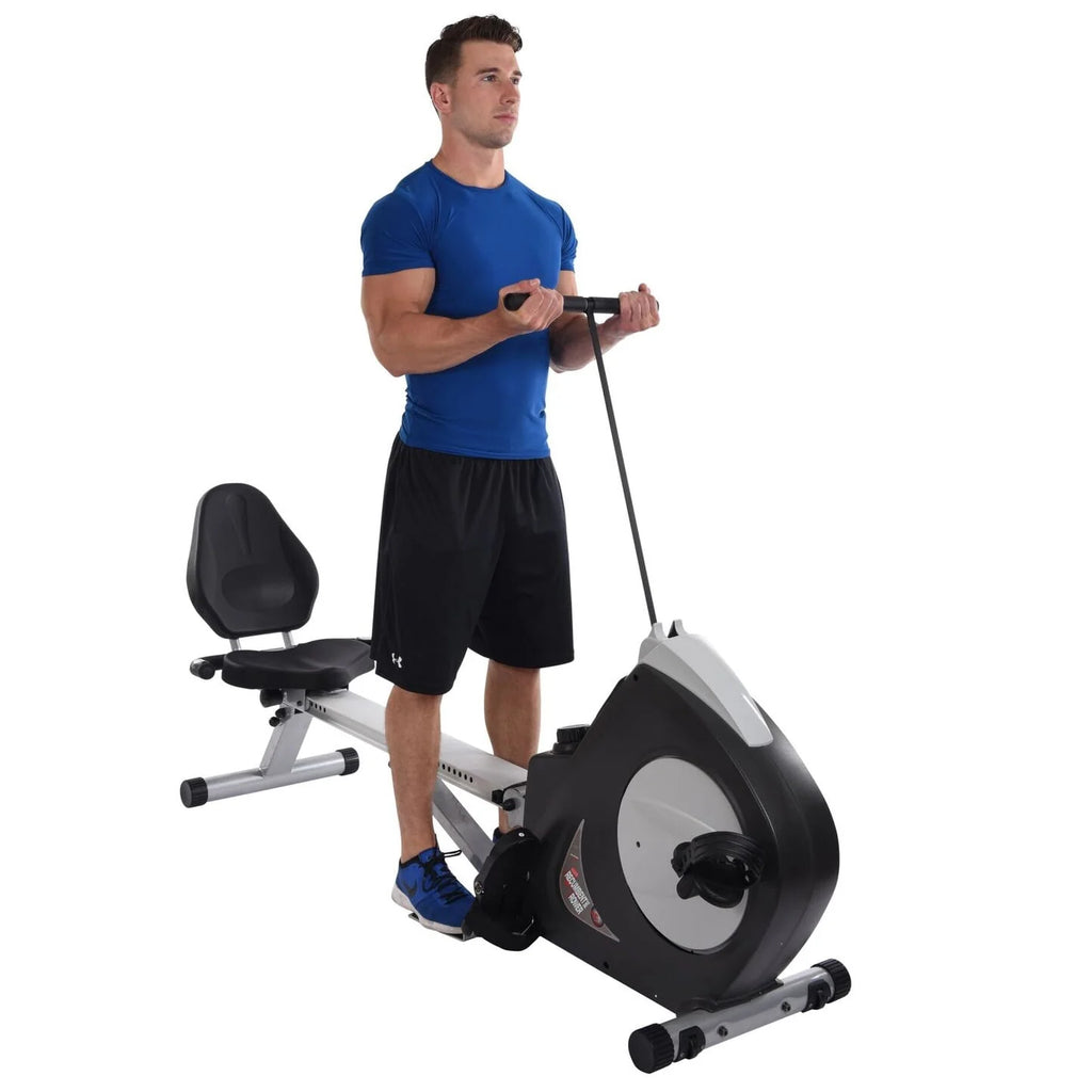 2 in 1 Recumbent Exercise Bike and Rower Machine E157065