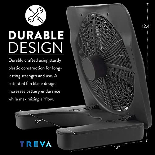 10-Inch Portable Battery Fan, 2 Speed Y410868